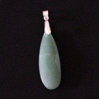 Pingente de Prata 925 com Pedra Natural Jade Verde Claro Facetada
