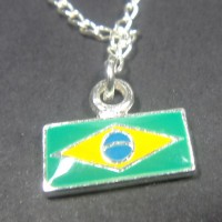 Tornozeleira de aço bandeira Brasil